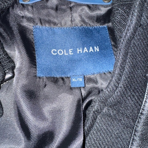 Wool blend black jacket by Cole Haan like new. My husband wore twice ! - Picture 3 of 7